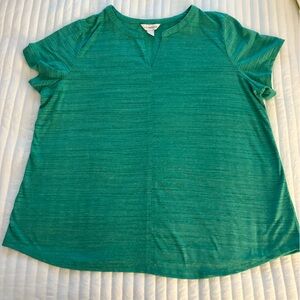 Liz Claiborne V Neck Slub Tee Shirt Size 1x